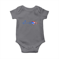 Puerto Rico Flag Baby Onesie Heartbeat EKG Pulse Boricua Pride Summer Beach - Wonder Print Shop
