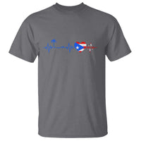 Puerto Rico Flag T Shirt Heartbeat EKG Pulse Boricua Pride Summer Beach - Wonder Print Shop