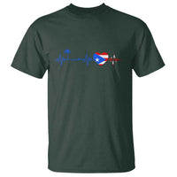 Puerto Rico Flag T Shirt Heartbeat EKG Pulse Boricua Pride Summer Beach - Wonder Print Shop