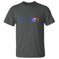 Puerto Rico Flag T Shirt Heartbeat EKG Pulse Boricua Pride Summer Beach - Wonder Print Shop
