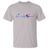 Puerto Rico Flag T Shirt Heartbeat EKG Pulse Boricua Pride Summer Beach - Wonder Print Shop