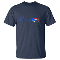 Puerto Rico Flag T Shirt Heartbeat EKG Pulse Boricua Pride Summer Beach - Wonder Print Shop