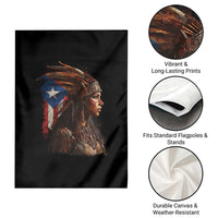 Puerto Rico Taino Warrior Woman Garden Flag Boricua Pride