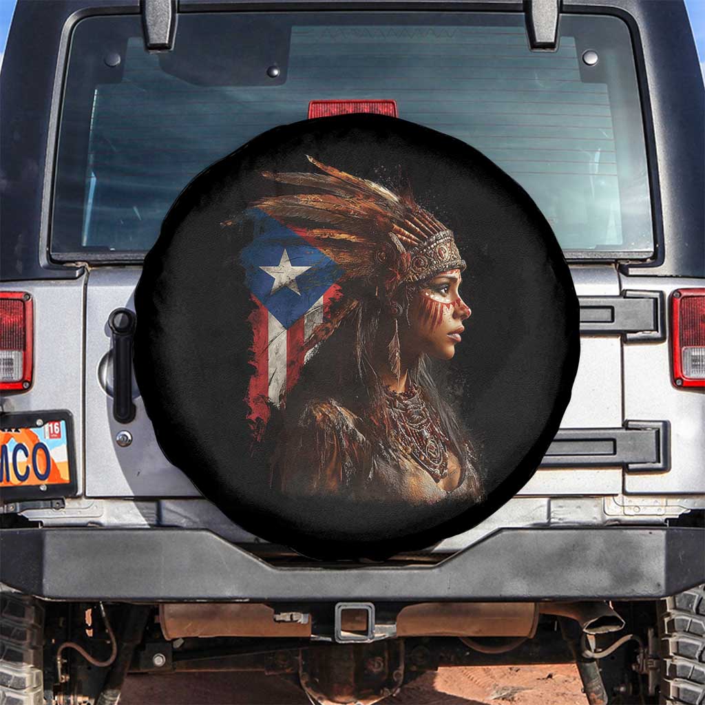 Puerto Rico Taino Warrior Woman Spare Tire Cover Boricua Pride