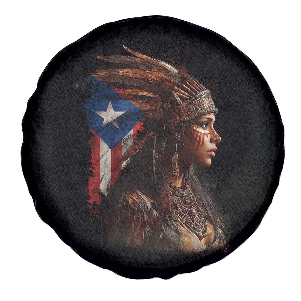 Puerto Rico Taino Warrior Woman Spare Tire Cover Boricua Pride