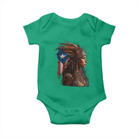 Puerto Rico Taino Warrior Woman Baby Onesie Boricua Pride