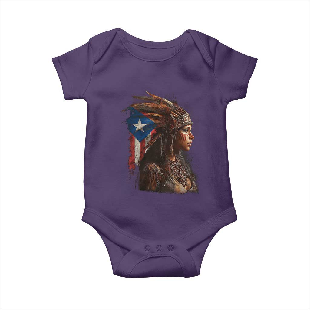 Puerto Rico Taino Warrior Woman Baby Onesie Boricua Pride