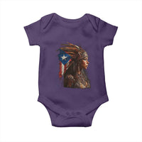 Puerto Rico Taino Warrior Woman Baby Onesie Boricua Pride