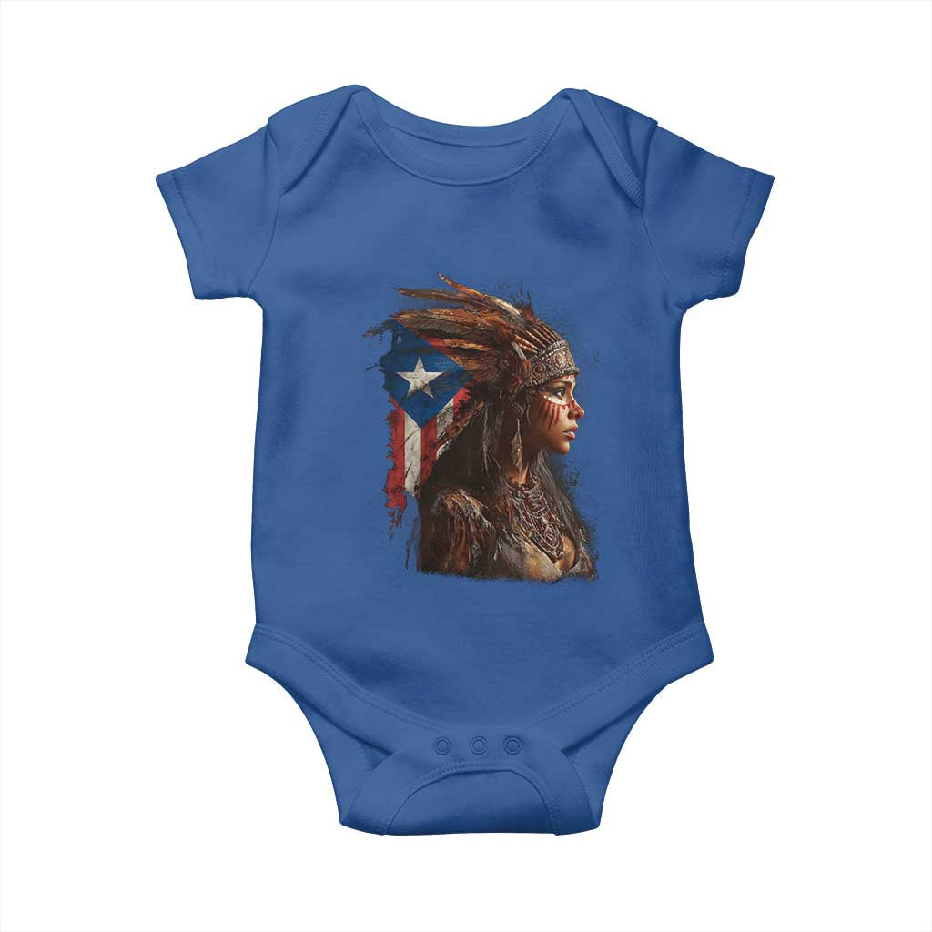 Puerto Rico Taino Warrior Woman Baby Onesie Boricua Pride