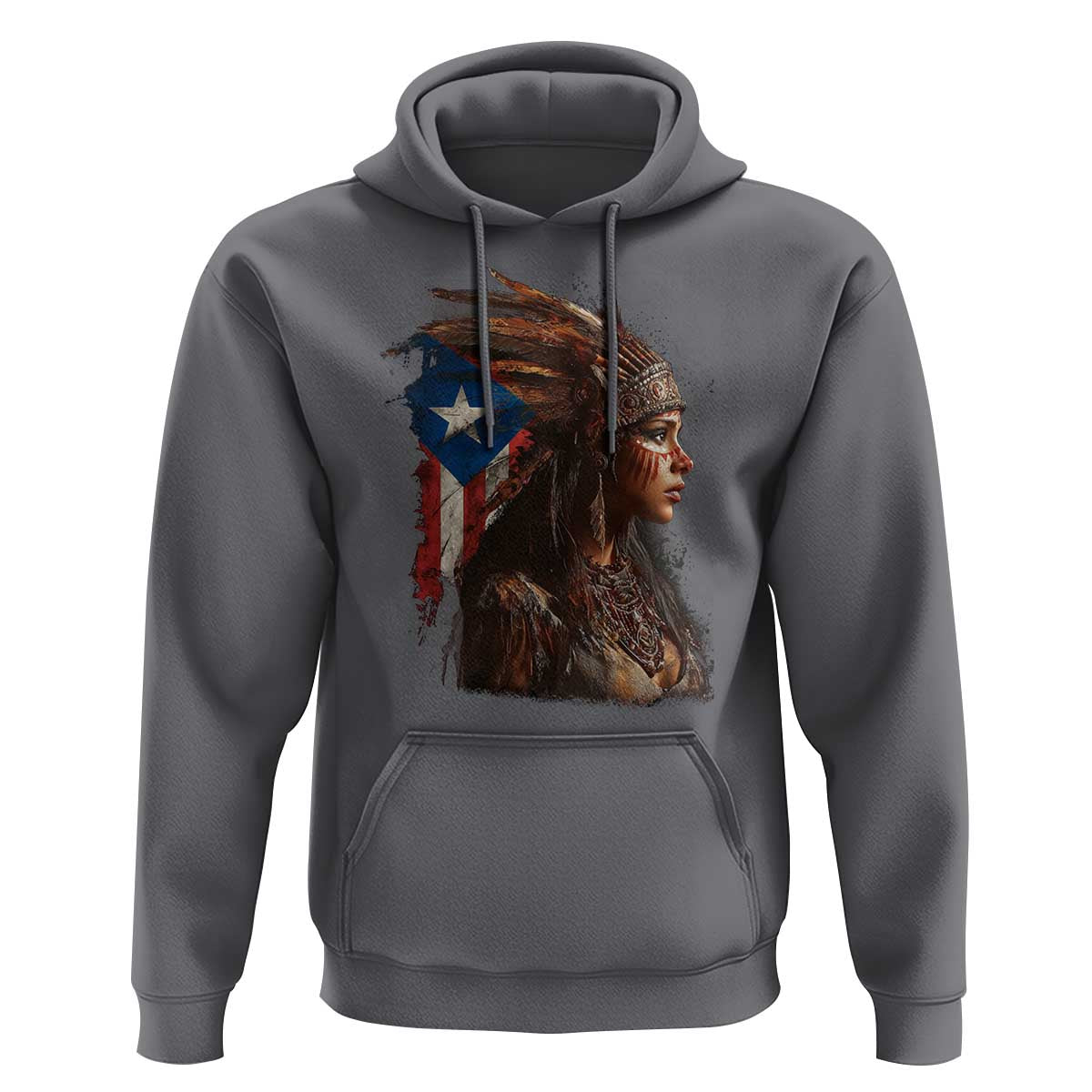 Puerto Rico Taino Warrior Woman Hoodie Boricua Pride