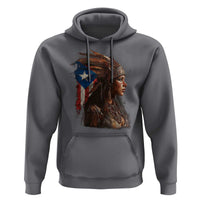 Puerto Rico Taino Warrior Woman Hoodie Boricua Pride