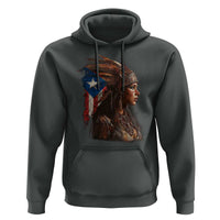 Puerto Rico Taino Warrior Woman Hoodie Boricua Pride