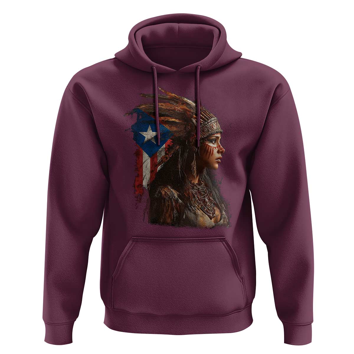 Puerto Rico Taino Warrior Woman Hoodie Boricua Pride