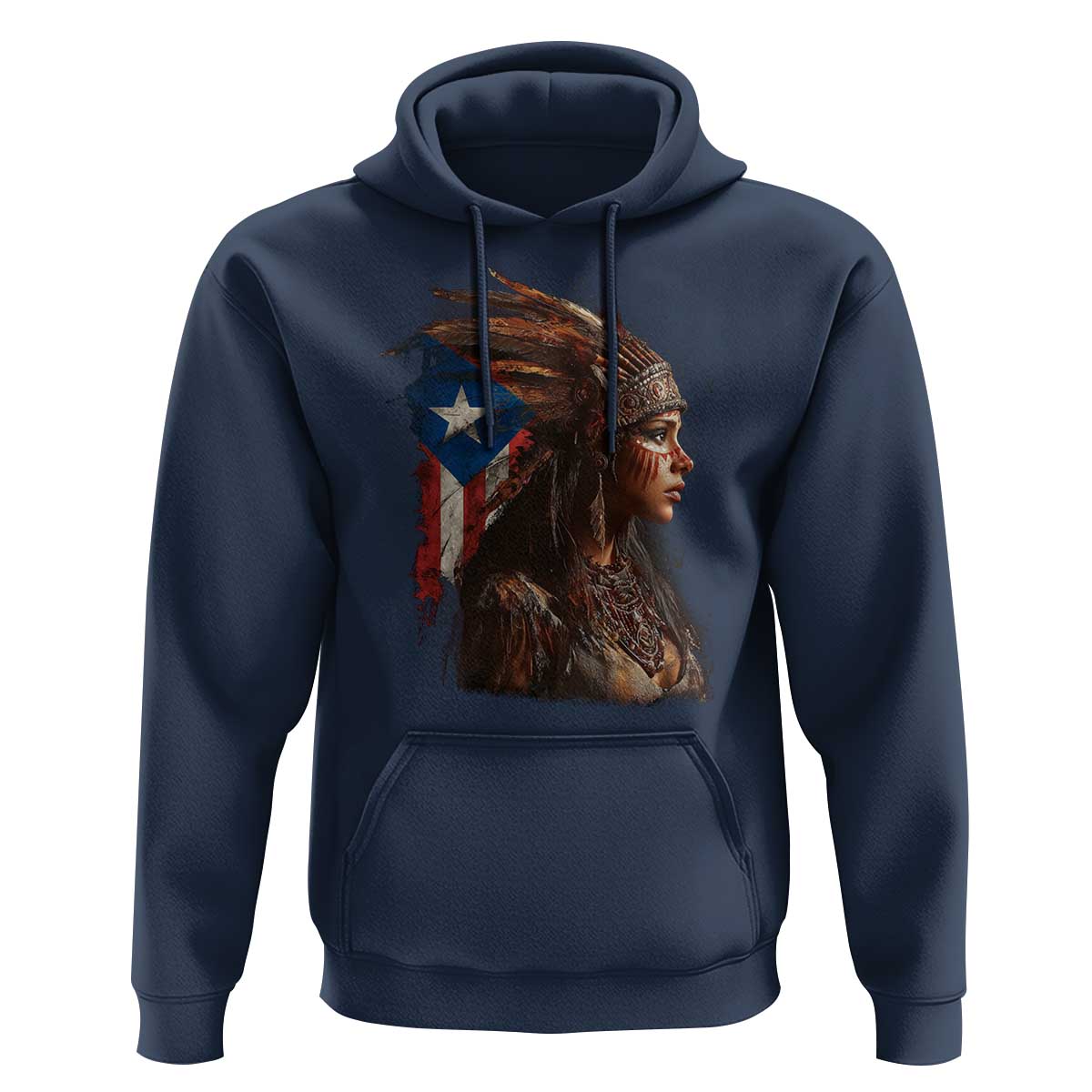 Puerto Rico Taino Warrior Woman Hoodie Boricua Pride