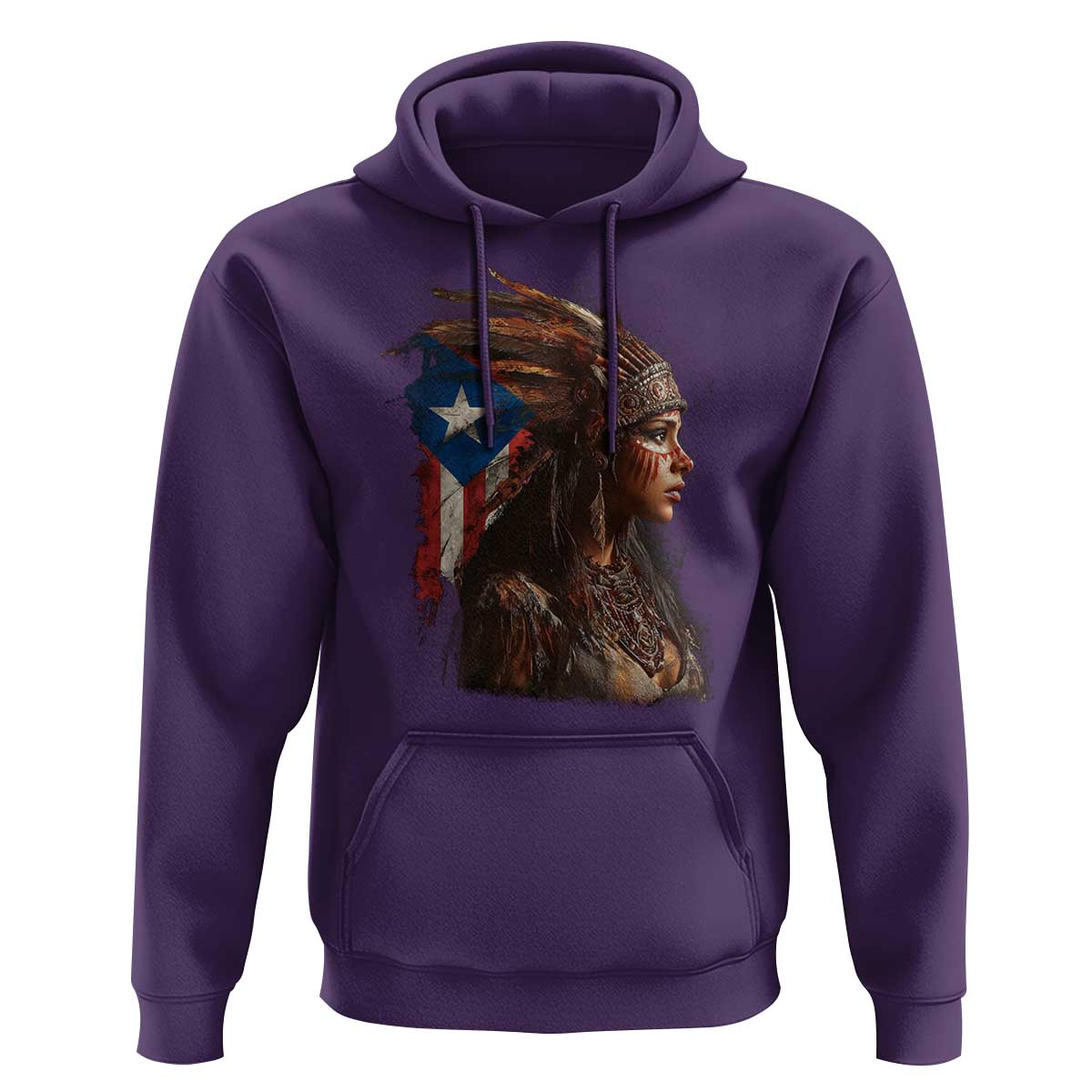 Puerto Rico Taino Warrior Woman Hoodie Boricua Pride