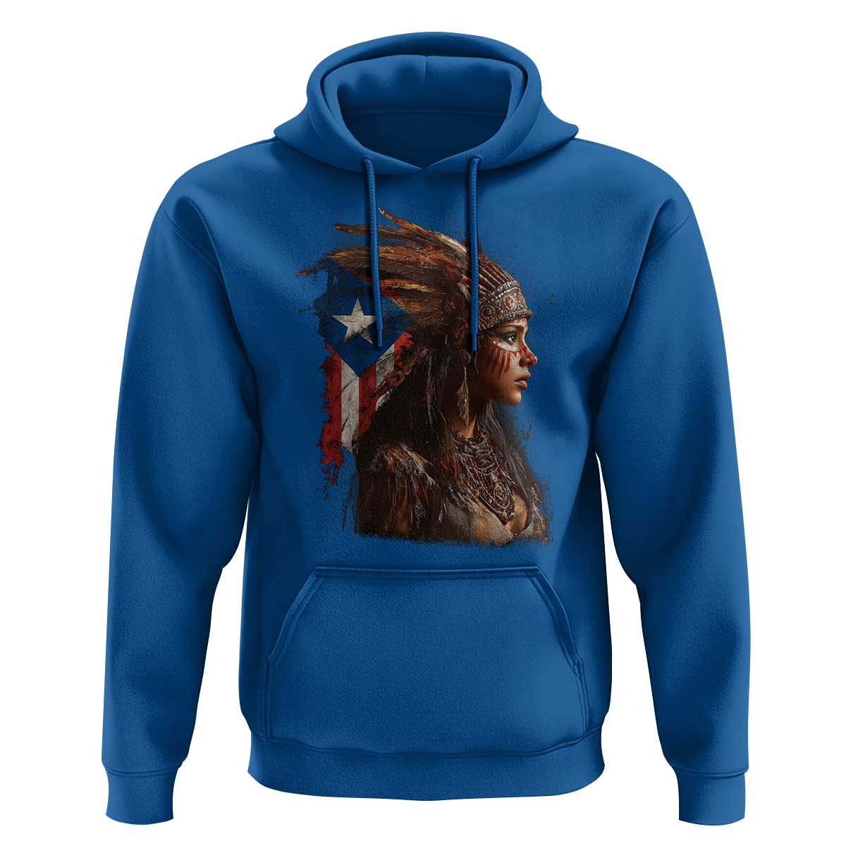 Puerto Rico Taino Warrior Woman Hoodie Boricua Pride
