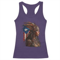Puerto Rico Taino Warrior Woman Racerback Tank Top Boricua Pride