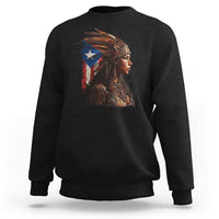 Puerto Rico Taino Warrior Woman Sweatshirt Boricua Pride