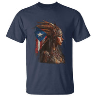 Puerto Rico Taino Warrior Woman T Shirt Boricua Pride