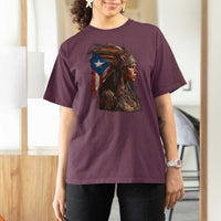 Puerto Rico Taino Warrior Woman T Shirt For Women Boricua Pride