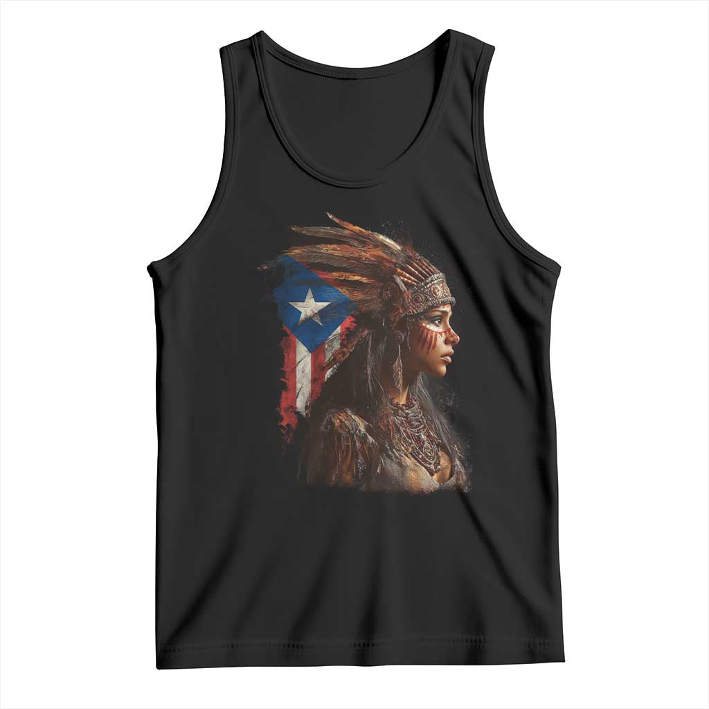 Puerto Rico Taino Warrior Woman Tank Top Boricua Pride