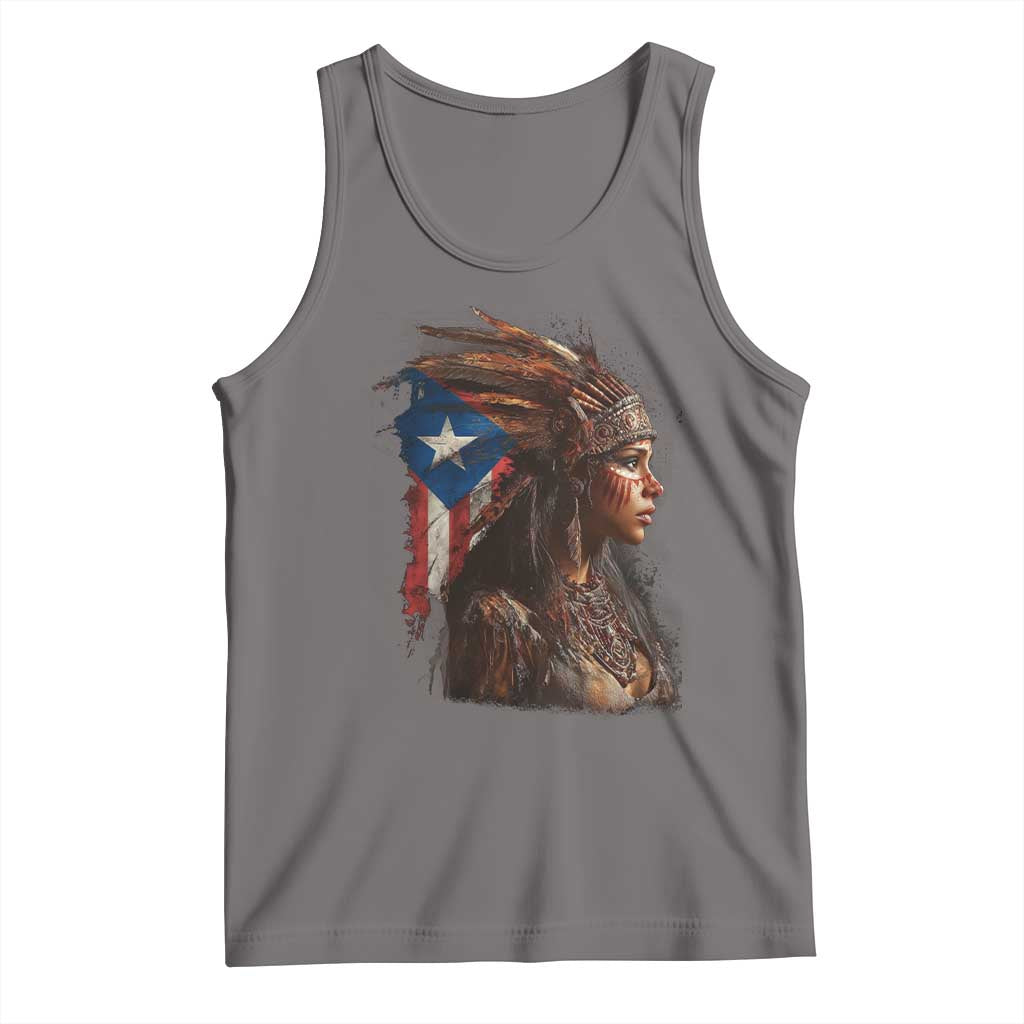Puerto Rico Taino Warrior Woman Tank Top Boricua Pride