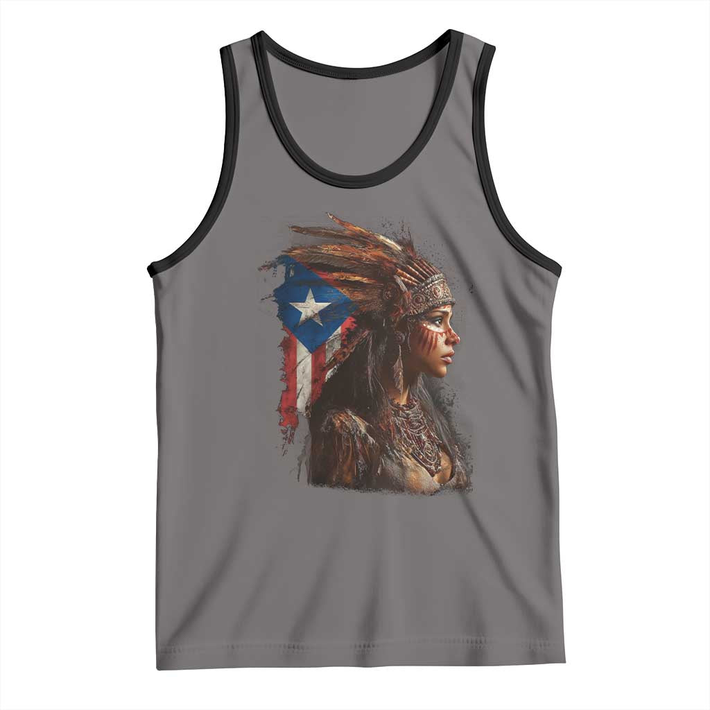 Puerto Rico Taino Warrior Woman Tank Top Boricua Pride