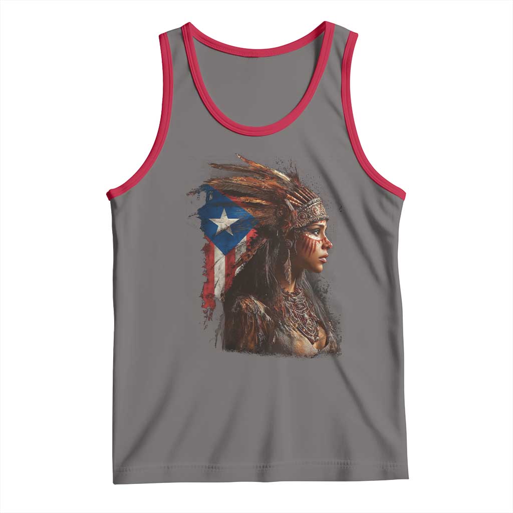 Puerto Rico Taino Warrior Woman Tank Top Boricua Pride