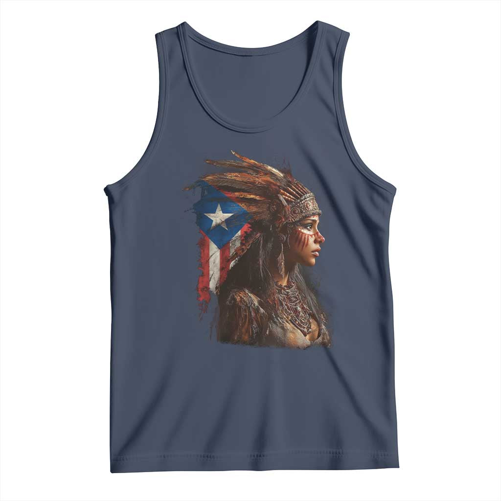Puerto Rico Taino Warrior Woman Tank Top Boricua Pride