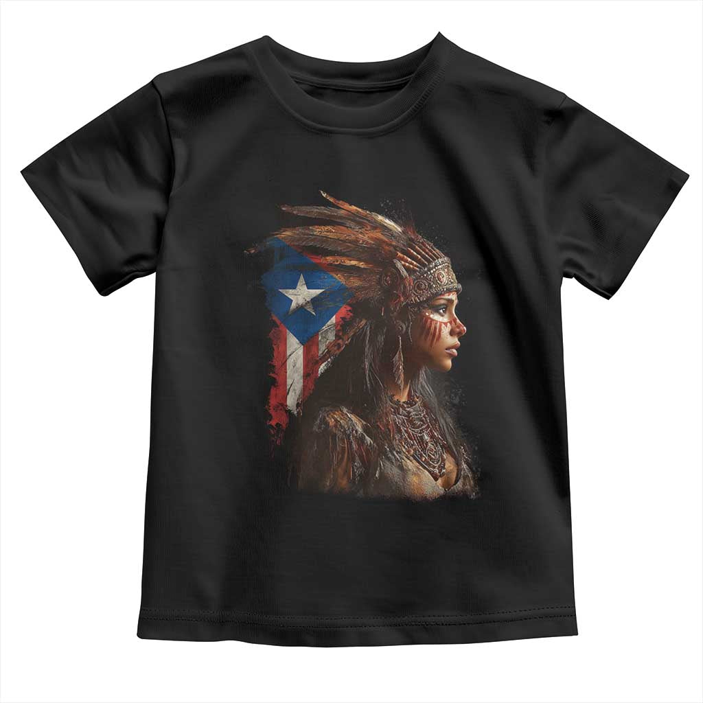 Puerto Rico Taino Warrior Woman Toddler T Shirt Boricua Pride