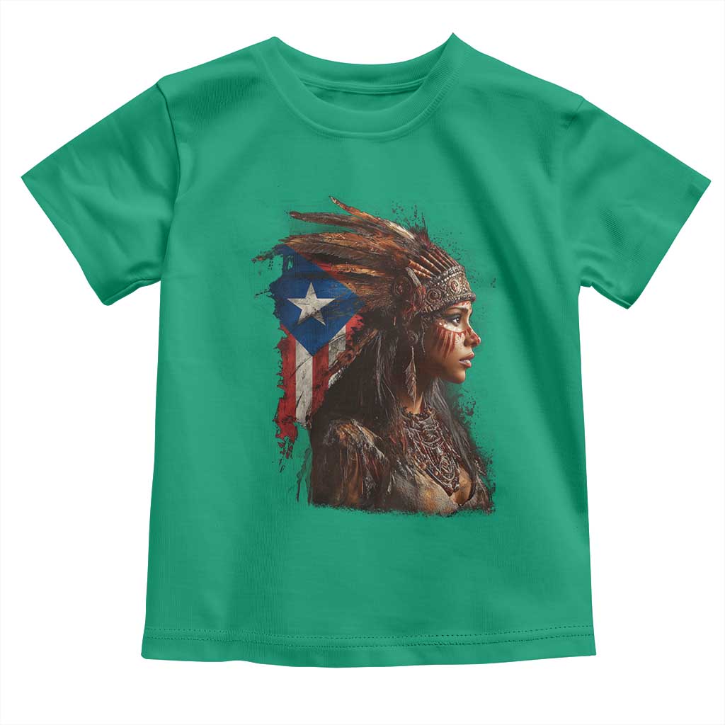 Puerto Rico Taino Warrior Woman Toddler T Shirt Boricua Pride
