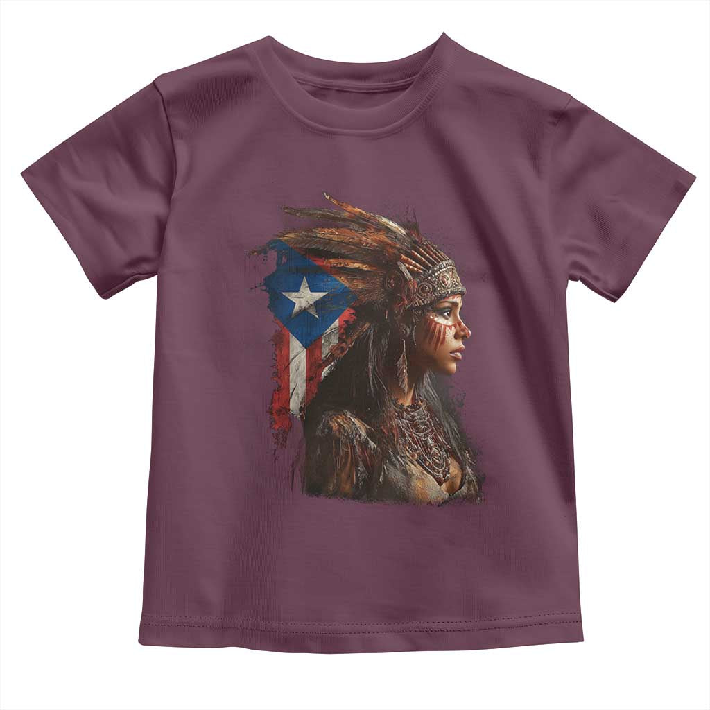 Puerto Rico Taino Warrior Woman Toddler T Shirt Boricua Pride