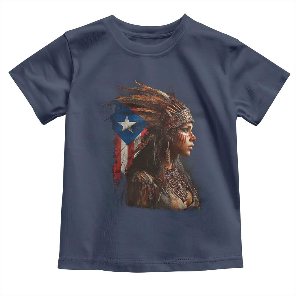 Puerto Rico Taino Warrior Woman Toddler T Shirt Boricua Pride