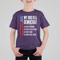 My Dog Is A Democrat Funny Political Satire T Shirt For Kid Patriotic Dog Lover Graphic Subtle FDT Humor