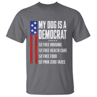 My Dog Is A Democrat Funny Political Satire T Shirt Patriotic Dog Lover Graphic Subtle FDT Humor