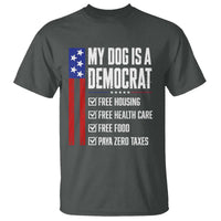 My Dog Is A Democrat Funny Political Satire T Shirt Patriotic Dog Lover Graphic Subtle FDT Humor