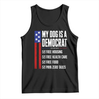 My Dog Is A Democrat Funny Political Satire Tank Top Patriotic Dog Lover Graphic Subtle FDT Humor