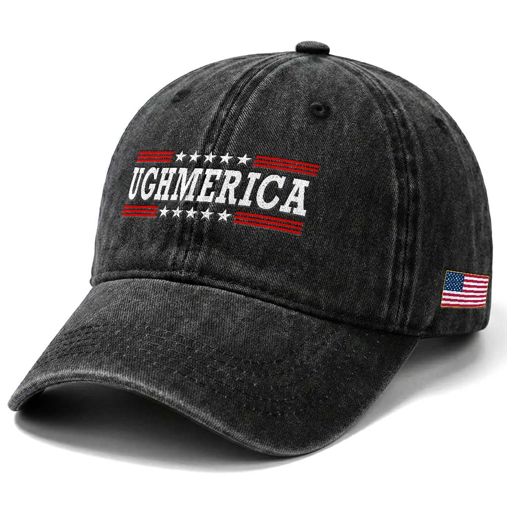 Ughmerica Anti 4th of July Washed Cotton Baseball Cap