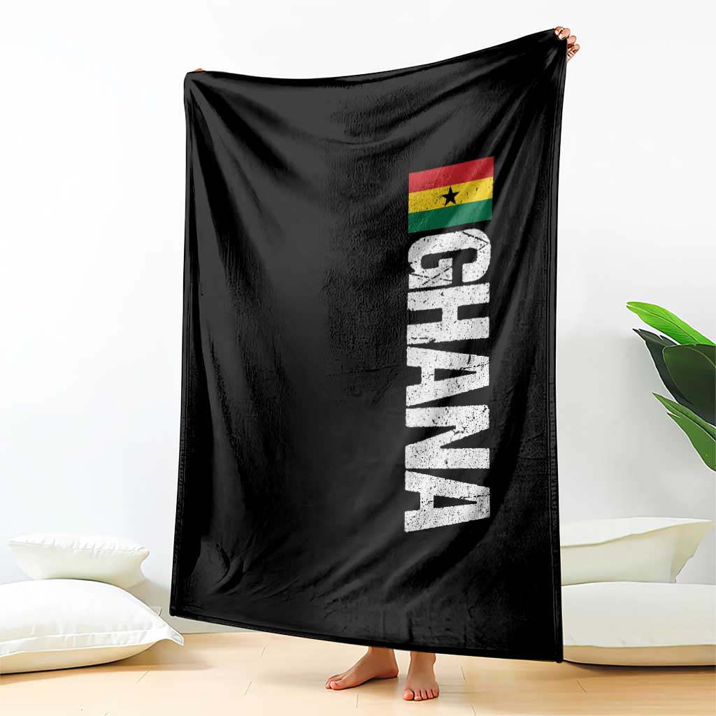 Distressed Ghana Flag Throw Blanket Vintage Ghanese Flag Africa Ghanaian Heritage