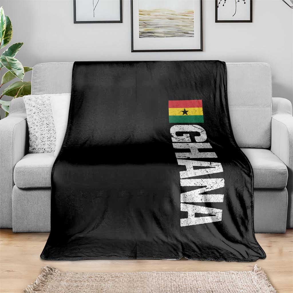 Distressed Ghana Flag Throw Blanket Vintage Ghanese Flag Africa Ghanaian Heritage