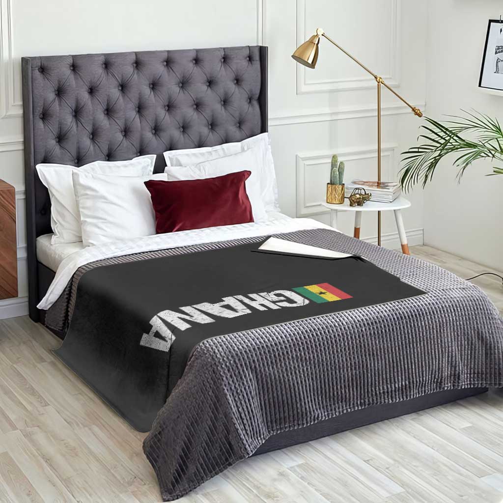 Distressed Ghana Flag Throw Blanket Vintage Ghanese Flag Africa Ghanaian Heritage
