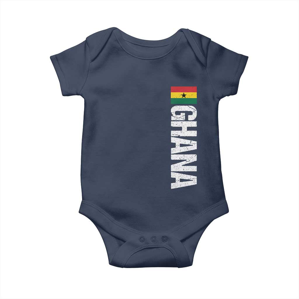Distressed Ghana Flag Baby Onesie Vintage Ghanese Flag Africa Ghanaian Heritage