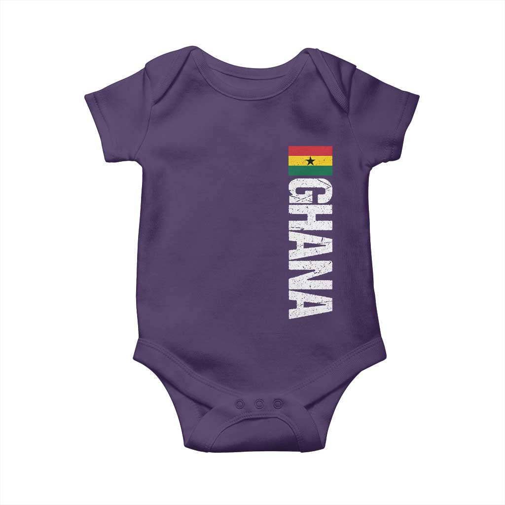 Distressed Ghana Flag Baby Onesie Vintage Ghanese Flag Africa Ghanaian Heritage