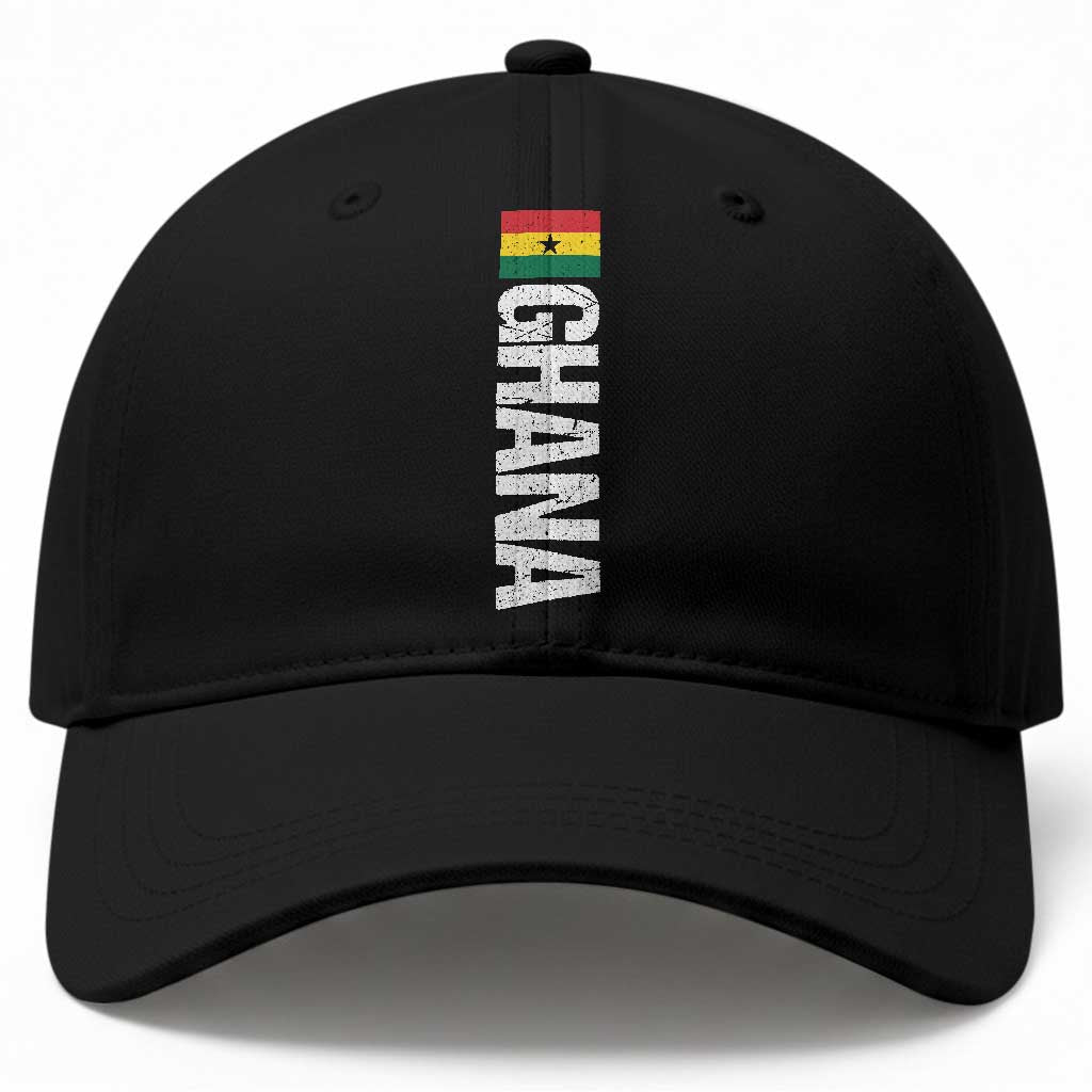 Distressed Ghana Flag Baseball Cap Vintage Ghanese Flag Africa Ghanaian Heritage