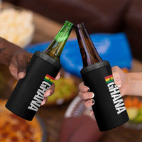 Distressed Ghana Flag 4 in 1 Can Cooler Tumbler Vintage Ghanese Flag Africa Ghanaian Heritage