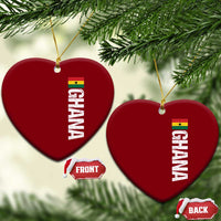 Distressed Ghana Flag Ceramic Ornament Vintage Ghanese Flag Africa Ghanaian Heritage