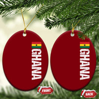 Distressed Ghana Flag Ceramic Ornament Vintage Ghanese Flag Africa Ghanaian Heritage