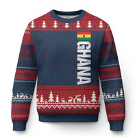 Distressed Ghana Flag Ugly Christmas Sweater Vintage Ghanese Flag Africa Ghanaian Heritage