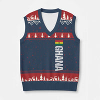 Distressed Ghana Flag V-Neck Knit Sweater Vest Vintage Ghanese Flag Africa Ghanaian Heritage