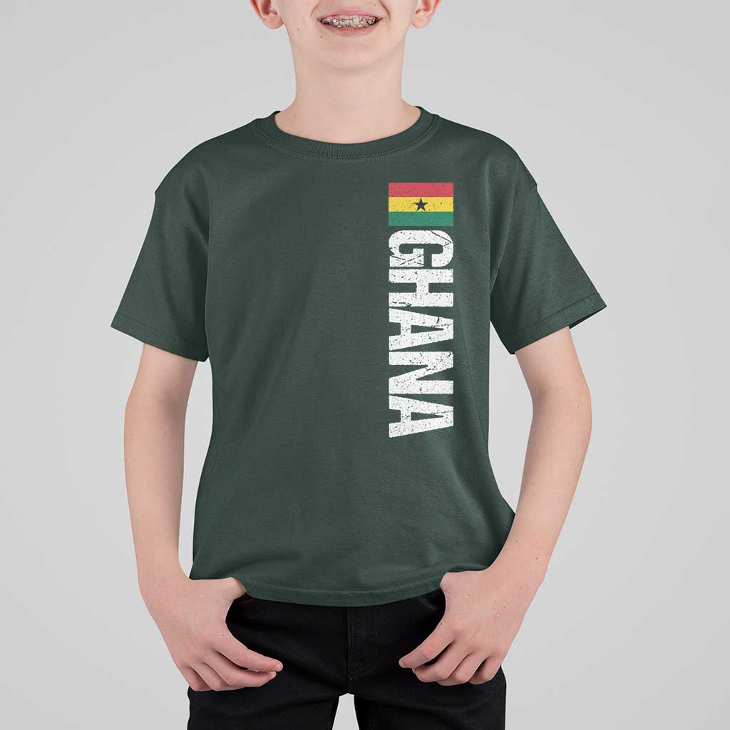 Distressed Ghana Flag T Shirt For Kid Vintage Ghanese Flag Africa Ghanaian Heritage